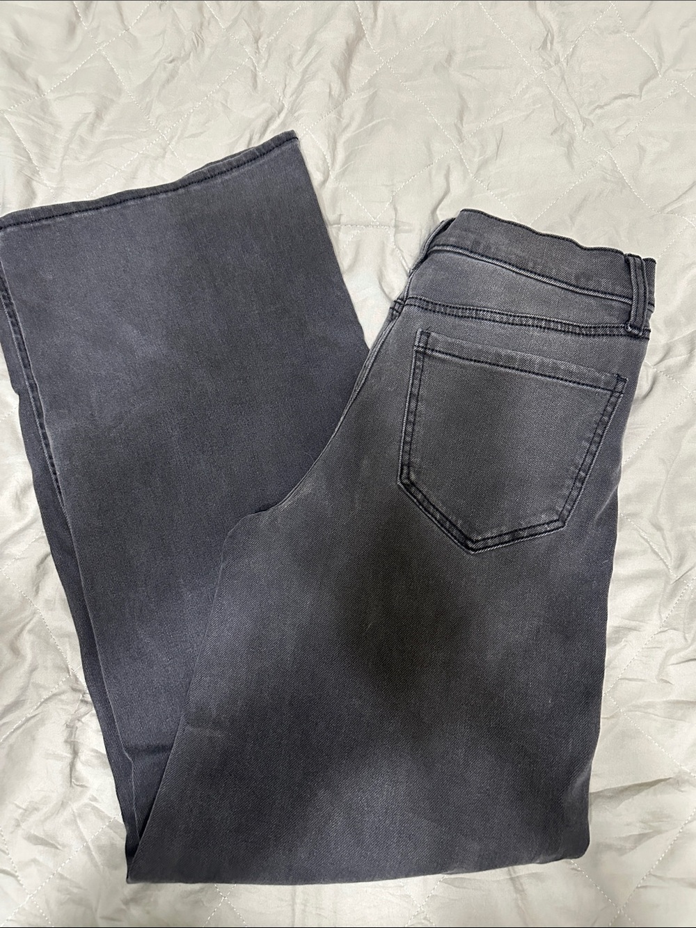Juniors Black Washed Wide Leg Jeans